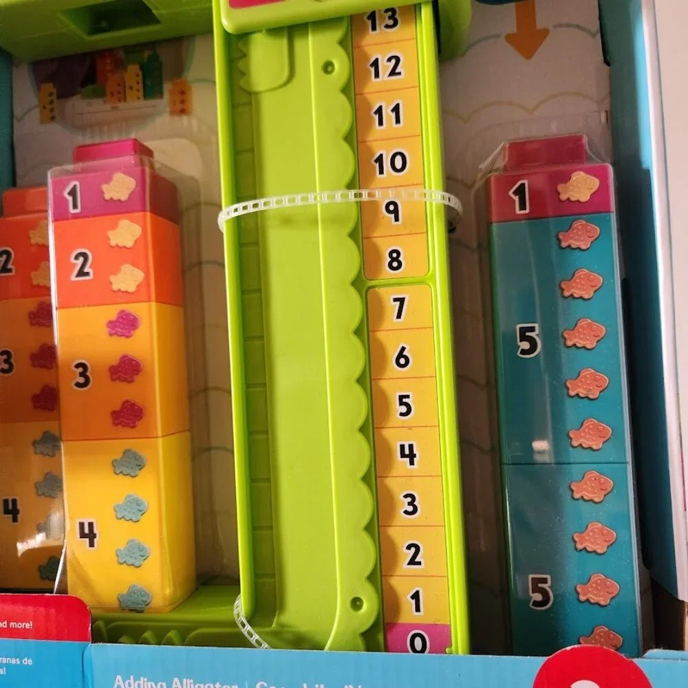 NEW Fisher-Price Alligator Counting Activity with 10 Stacking Blocks Preschool L